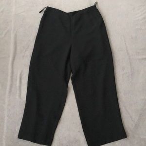 Talbots Pure Silk Black Trouser Dress Pant 16